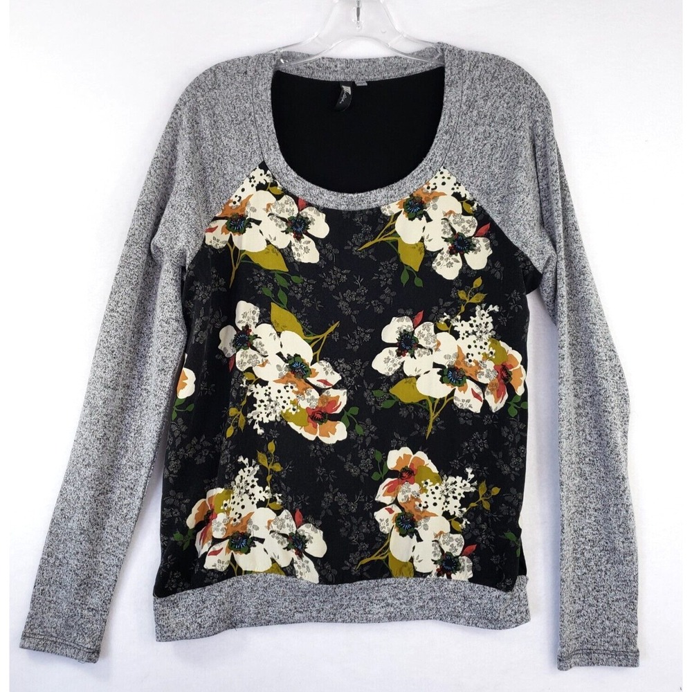 KUT from the Kloth Shirt‎ Womens Medium Floral Raglan Sleeve Top Blouse Pullover